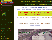 Tablet Screenshot of cyclesalvage.net